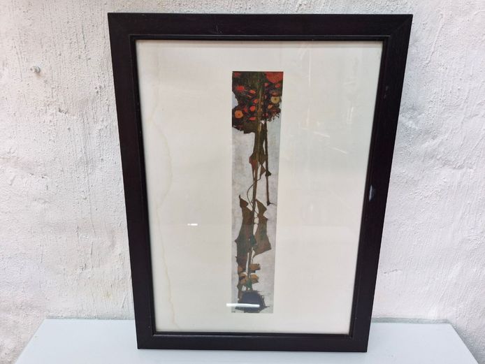 Egon Schiele (Austrian, 1890–1918), "Sunflower" (1913), Framed Art Print Plate