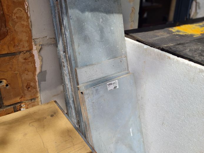 8 X GALVANISED SHELF PANELS
