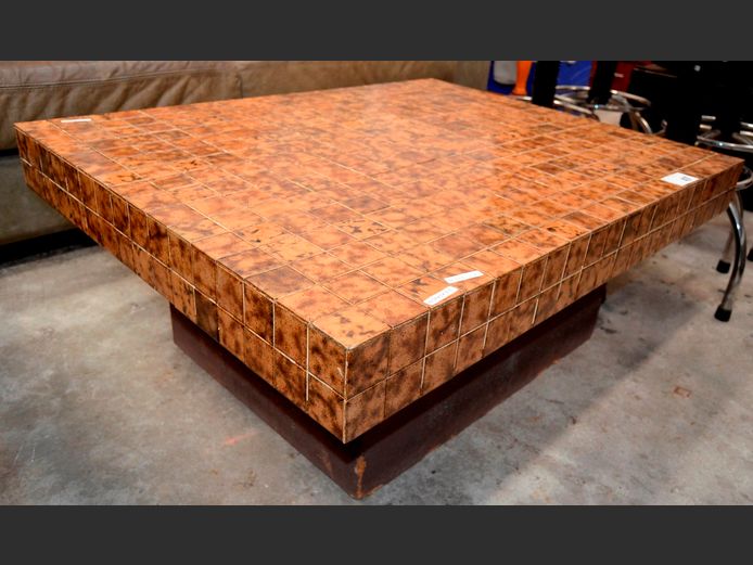 TILED TOP COFFEE TABLE, 103 x 82 x 43cm