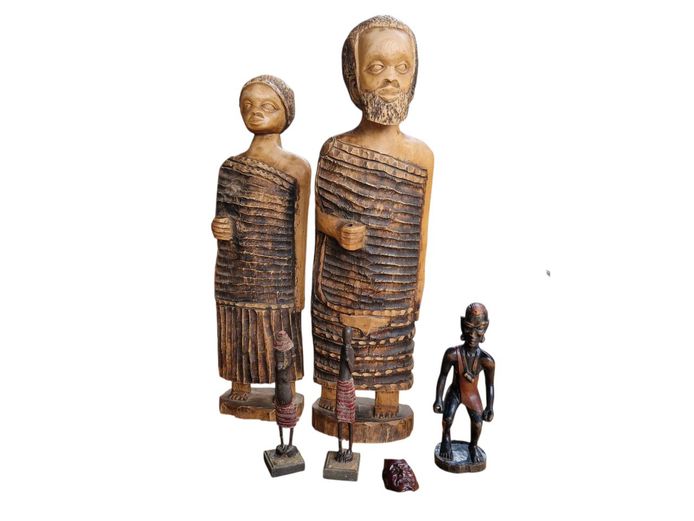 African Hand-Carved Wooden Sculptures