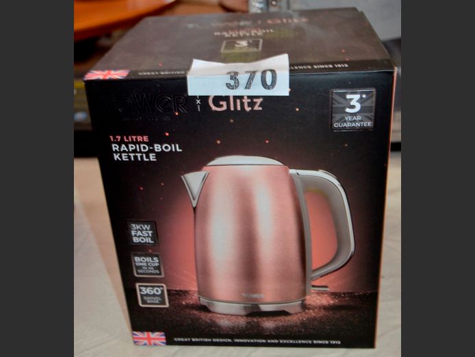 TOWER GLITZ 1.7 LITRE CORDLESS KETTLE [UK Plug, As New]