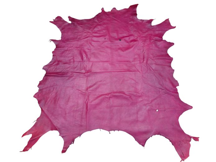 Rich Crimson-Dyed Genuine Leather Hide