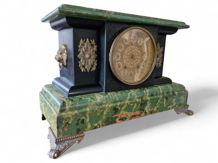 1880s Seth Thomas Model 102 Adamantine Mantel Clock