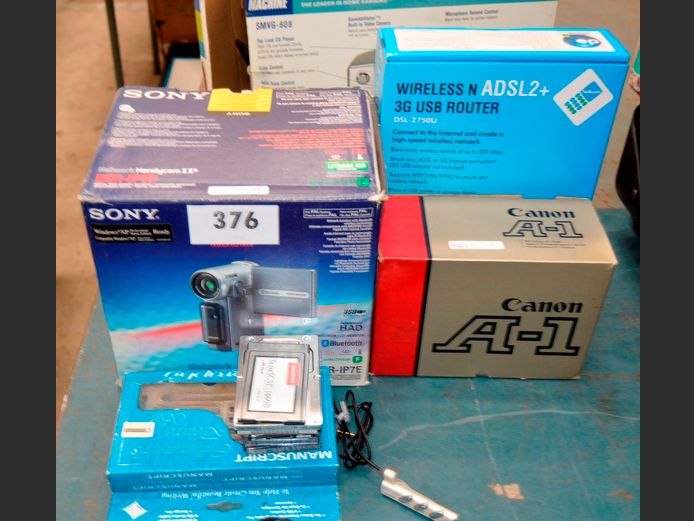 SONY HANDYCAM, ROUTER, CANON CAMERA BODY, etc [Untested]