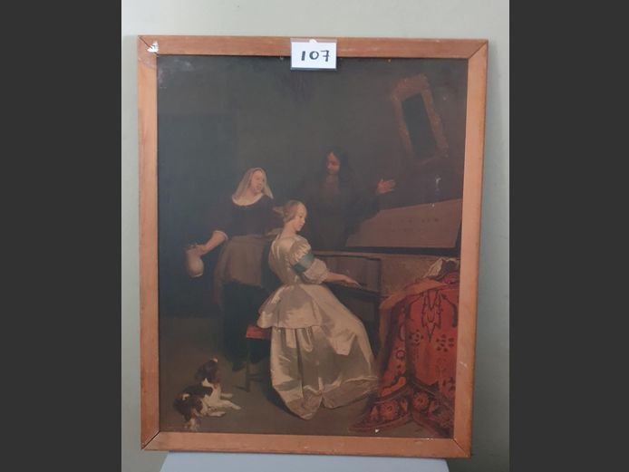 Framed Reproduction Print "The Music Lesson"