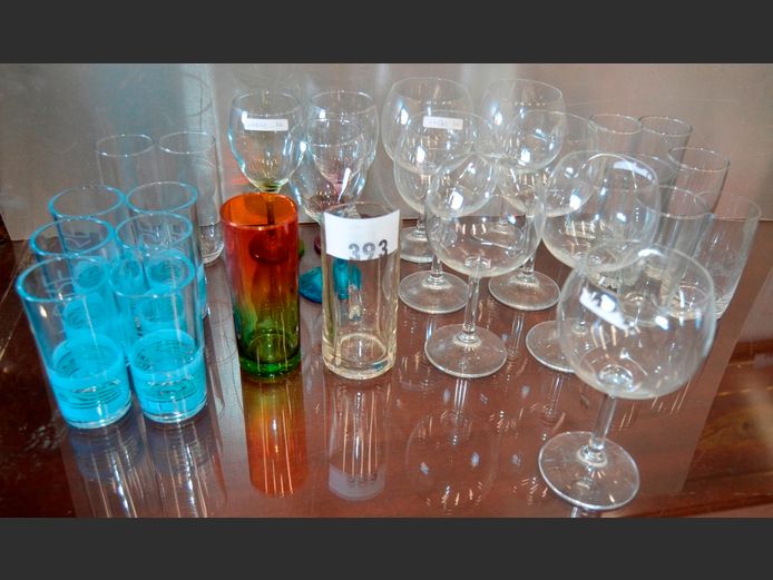 ASSORTED DRINKING GLASSES