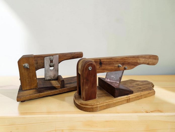 Pair of Vintage Handcrafted Biltong Cutters / Slicers