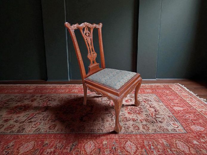 Chippendale Style Mahogany Occassional Chair