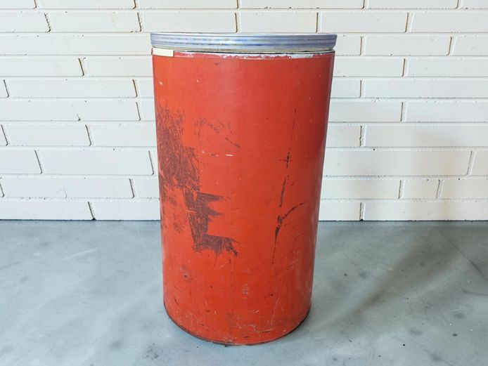 Vintage Red Barrel-Style Beverage Fridge