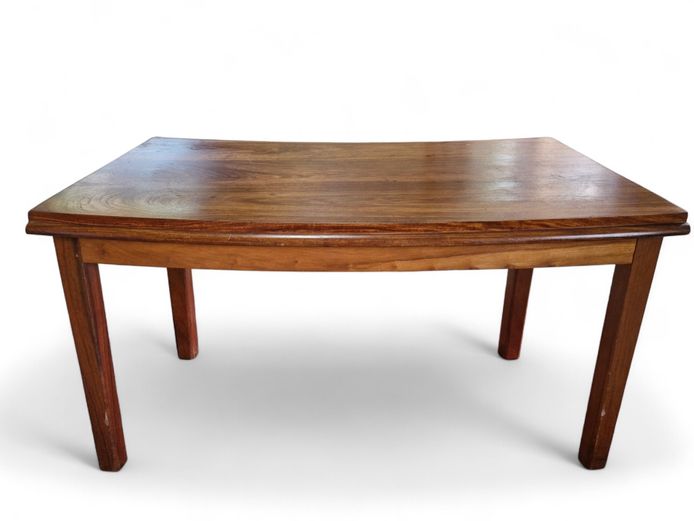 Transitional Style Solid Wook Curved Table