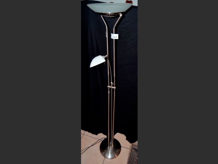 BRUSHED ALUMINIUM UPLIGHTER, 183cm High