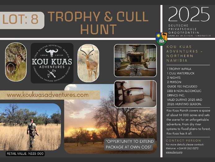 TROPHY & CULL
HUNT | K O U K U A S
A D V E N T U R E S -
N O R T H E R N
N A M I B I A