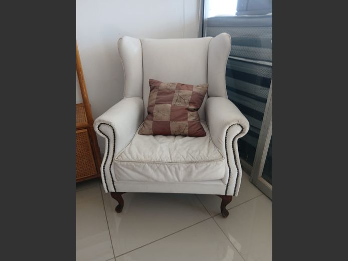 White leather wingback