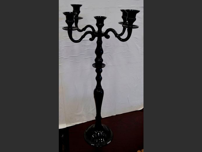 BLACK 5-ARM CANDELABRA