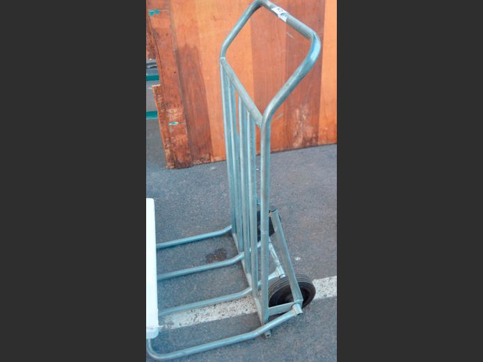 GALVANISED FOLDING GOODS TROLLEY