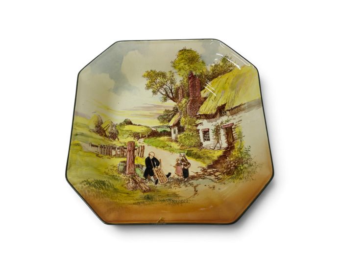 1940s Royal Doulton "Rustic England" Octagonal Serving Dish (D.5694)