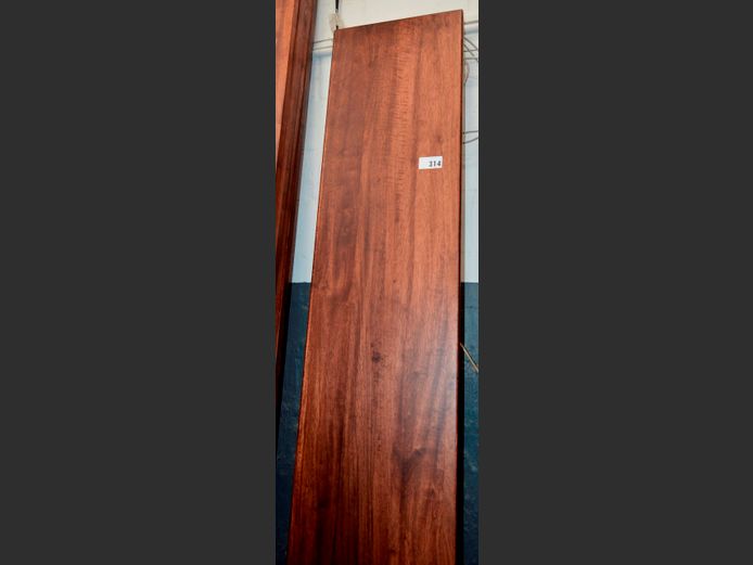 LOT: 2 x STAINED OAK COUNTER TOPS, 210 x 45cm