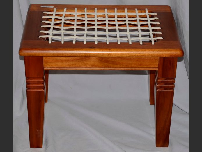 BLACKWOOD RIEMPIE STOOL, 52 x 35 x 40cm