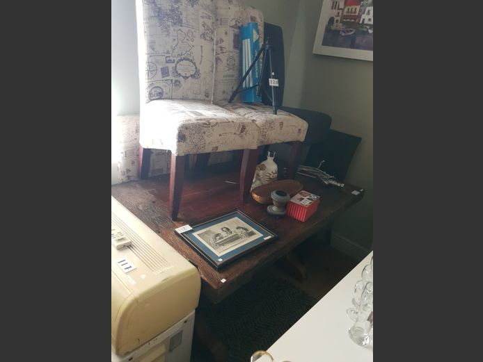 SLEEPER WOOD 6-SEATER DINING TABLE WITH CHAIRS