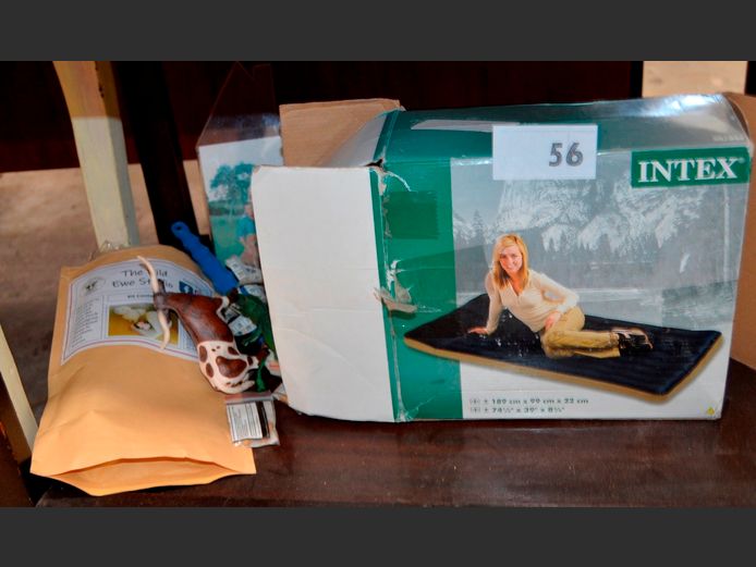 INTEX INFLATABLE MATTRESS [Condition unknown], HEAD LAMP, etc