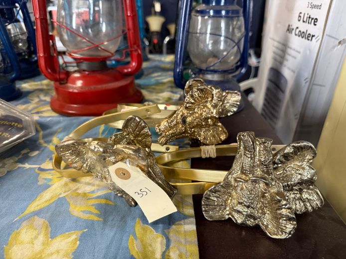 Lot of Golden Color Elephant Curtain Tie-backs 