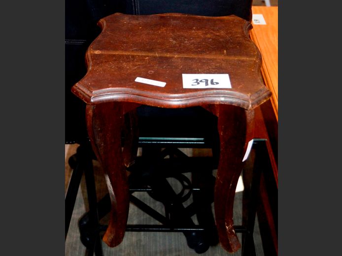 IMBUIA SIDE TABLE, 30 x 30 x 37cm [Needs TLC]