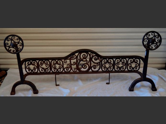 ANTIQUE BRITISH CAST IRON FIRE SURROUND, 147 x 28 x 72cm