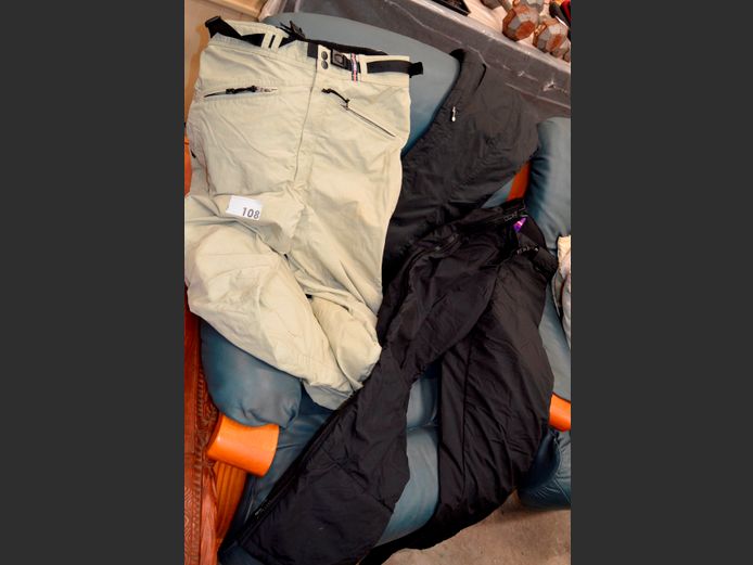 LOT OF 3 SNOW SKI PANTS: HELLY TECH, CB SPORTS & ANOTHER