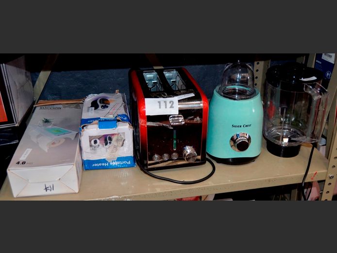 SILVER CREST BLENDER/GRINDER, RUSSELL HOBBS TOASTER, etc [Faulty]
