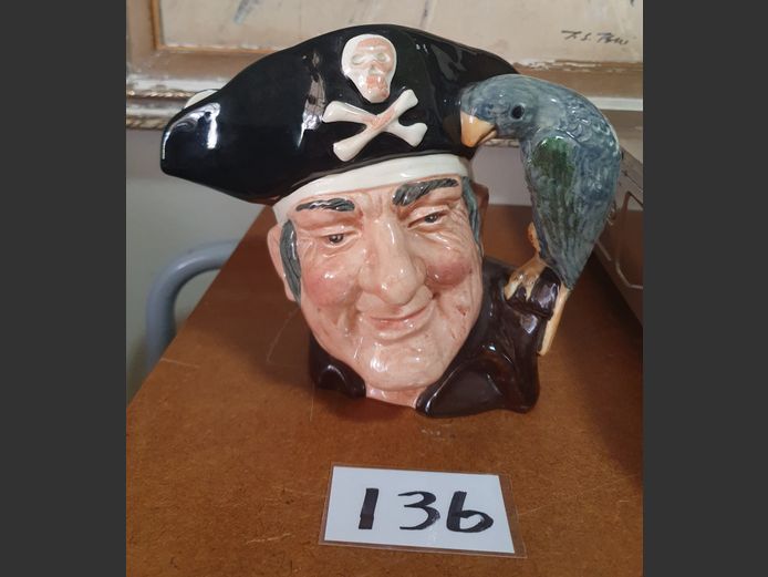 ROYAL DOULTON "LONG JOHN SILVER" CARACTER JUG, 18cm High