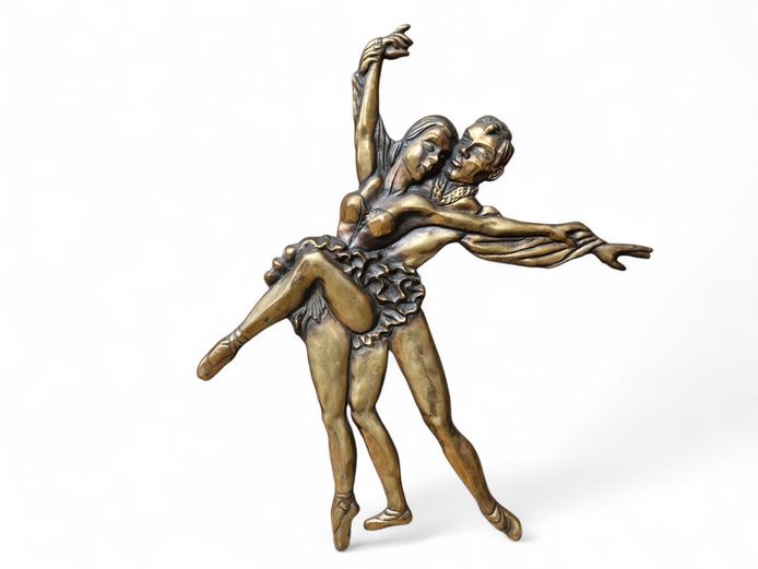 Large Solid Heavy Brass Ballerinas Wall Décor (Weight: 7.6kg)