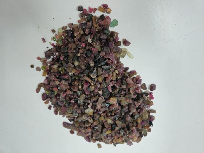 Lot of Natural Multi-Colored Rough Tourmaline Crystals