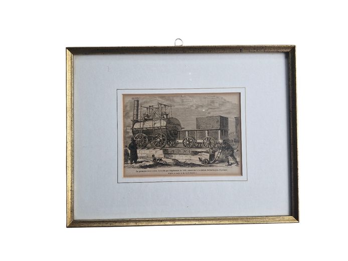 Vintage Print of Steam Locomotive "Locomotion No. 1"