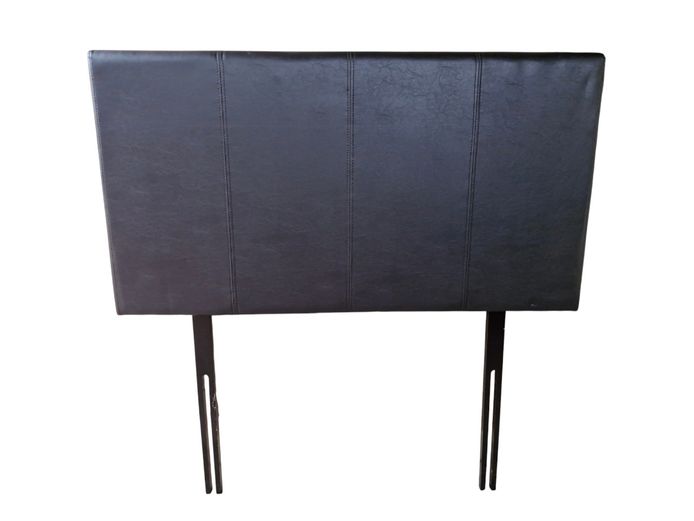 Contemporary Dark Brown Faux Leather Single Headboard