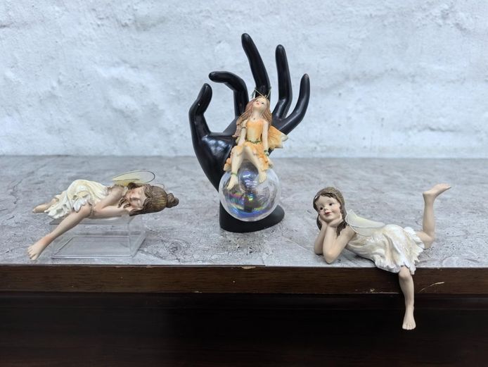 Set of Three Fairy Figurines, Including a Hanging Fairy Ornament