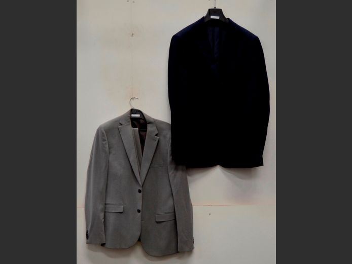 WOOLWORTHS: GREY MEN'S SUIT & A NAVY BLUE BLAZER