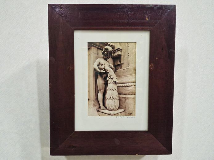 The Fountain Cherub Photography Signed by Estela Mary Fernández AAF
