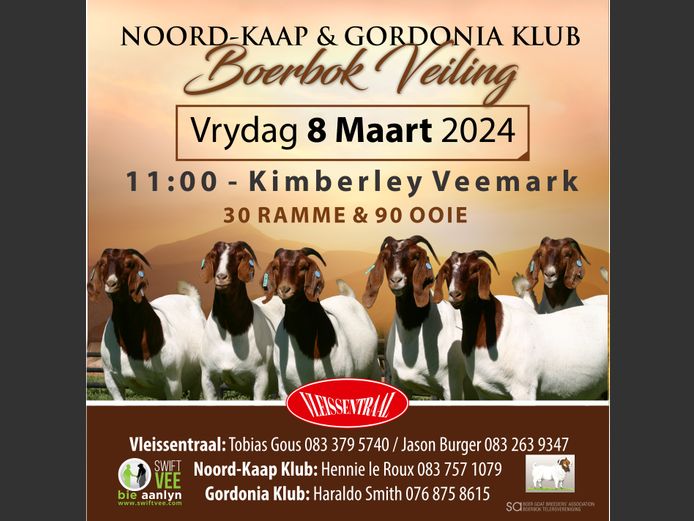 NOORD KAAP & GORDONIA KLUB  BOERBOK VEILING