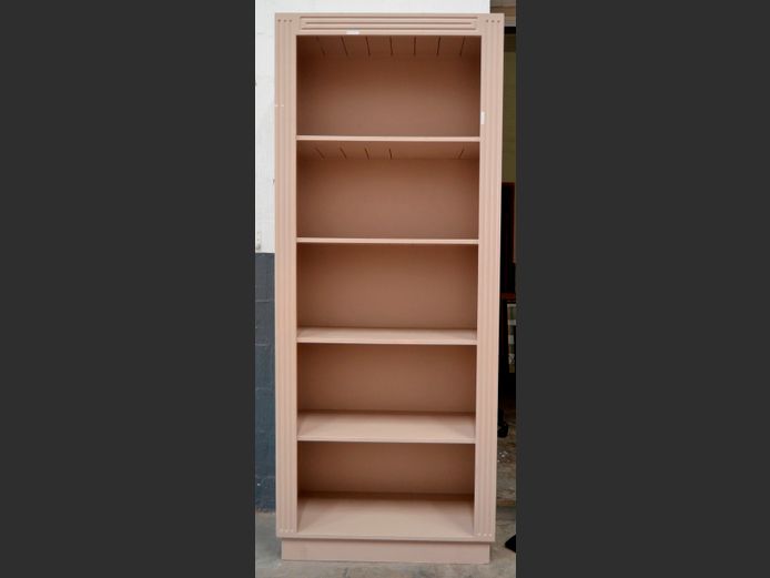 GREY PAINTED 5-TIER BOOKSHELF, 85 x 41 x 210cm