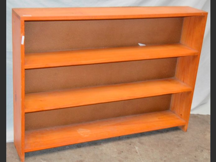 PINE 3-TIER BOOKSHELF, 125 x 22 x 91cm