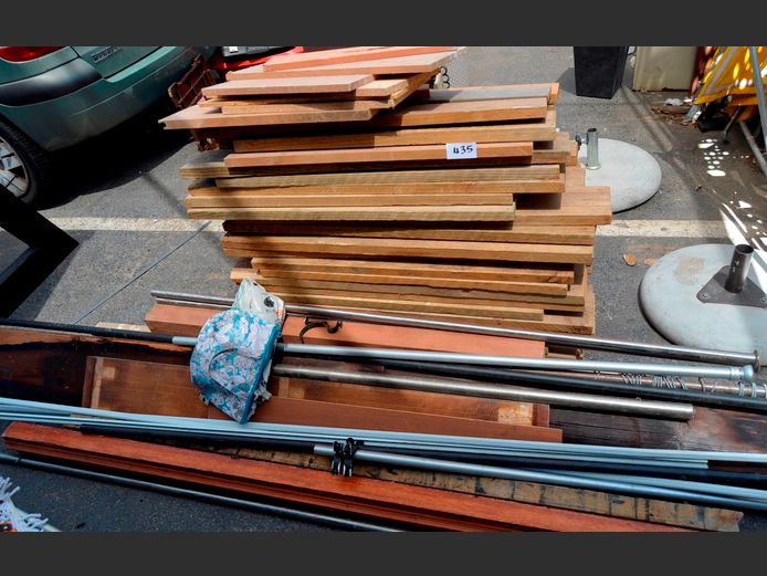 ASSORTED TIMBER, CURTAIN RAILS, etc