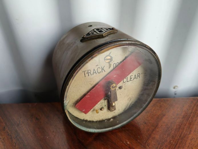 Antique Brass SGE Railway Track Circuit Indicator
