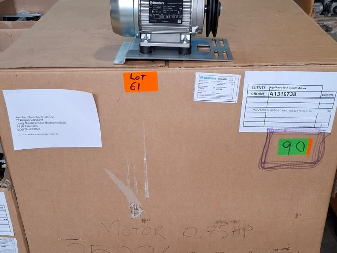 Electric motors: 0.75 HP x 90