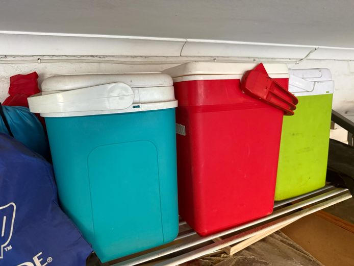 Lot of 4 cooler boxes