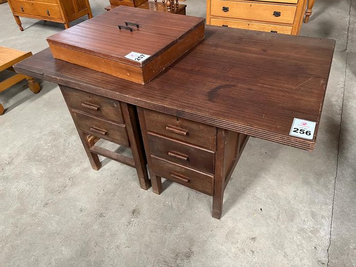 Desk with credenzas