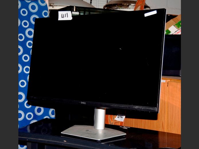 DELL 27" MONITOR [Switches on, screen cracked]