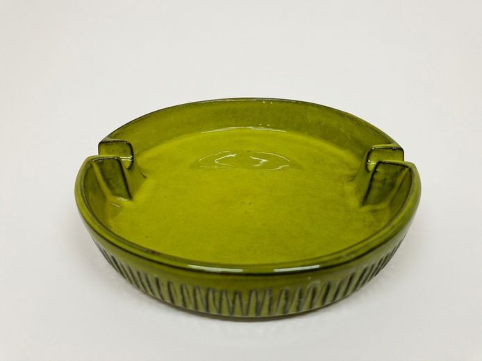 Mid-Century Italian Glazed Ceramic Cigar Ashtray