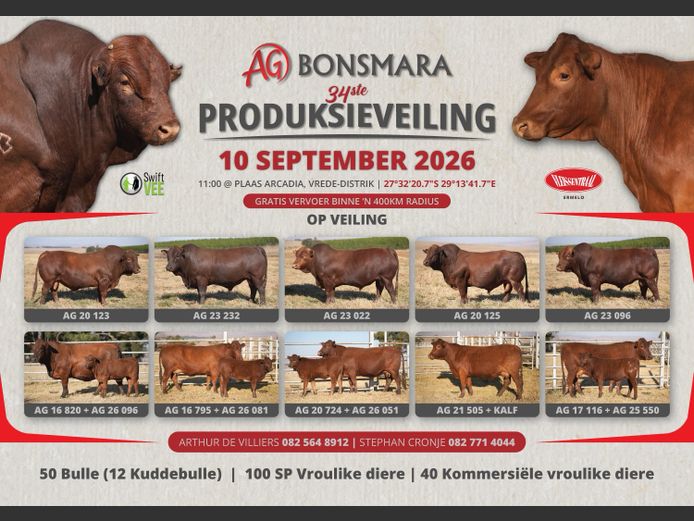 AG BONSMARA 34STE PRODUKSIEVEILING