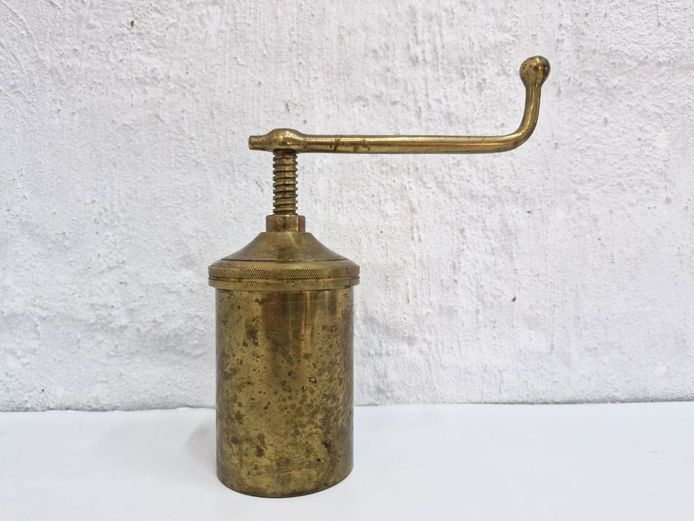 Vintage Brass Indian Hand-Cranked Cookie Press