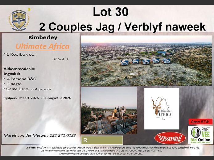 2 Couples Jag / Verblyf naweek